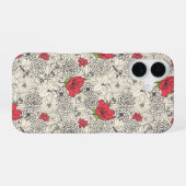 Mohnblumengarten-Muster iPhone 16 Hülle (Rückseite (Horizontal))