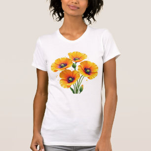 Mohnblumengarten Wildblumen Mohn Mutter Schwester T-Shirt