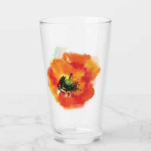 Mohnblumenglasentwurf Glas (Rückseite)