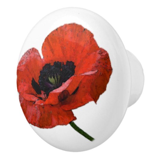 Mohnblumengriff Keramikknauf (Rechts)