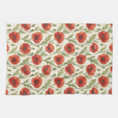 Mohnblumenmuster Geschirrtuch (Horizontal)