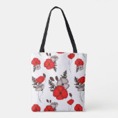 Mohnblumenmuster Tasche (Rückseite)