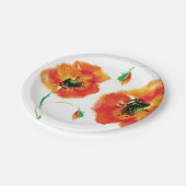Mohnblumenpapierplatte für Party oder Grillen Pappteller (Schrägansicht)