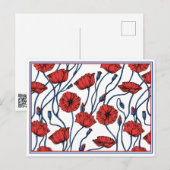 Mohnblumenstrauß Postkarte (Vorne/Hinten)