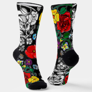 Mohnblumenteppich Socken