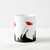Mohnblumenwellen Kaffeetasse (Mittel)