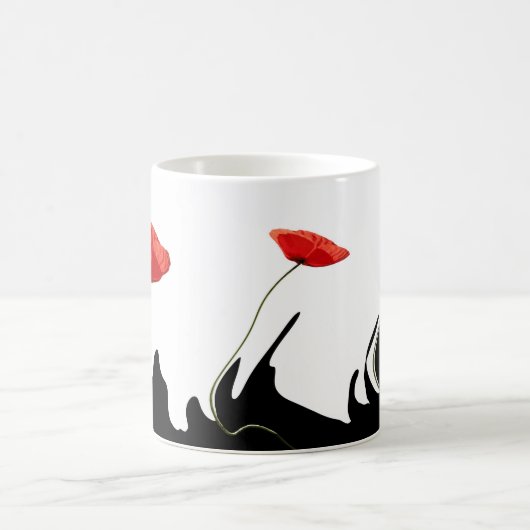Mohnblumenwellen Kaffeetasse (Mittel)