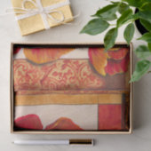 Mohnblüte auf Tan und Orange Hintergrund Seidenpapier (Geschenk)