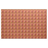 Mohnblüte auf Tan und Orange Hintergrund Stoff (Yard (91,4 cm))