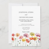 Mohnblüte Blume Einladung Hochzeit (Vorderseite)