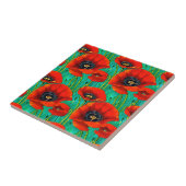 Mohnblüte Blume nahtlos rotes Blumenmuster Fliese (Seite)