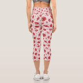Mohnblüte Capri Leggings (Rückseite)