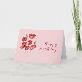 Mohnblüte Dankeskarte