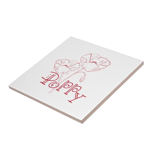 Mohnblüte Fliese (Seite)