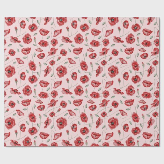 Mohnblüte Geschenkpapier (Flach)