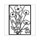 Mohnblüte Gummistempel (Prägung)