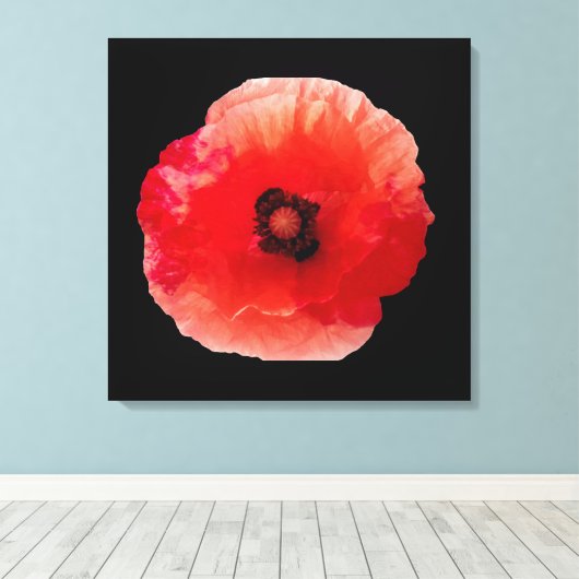 Mohnblüte Leinwanddruck (Insitu (Holzboden))