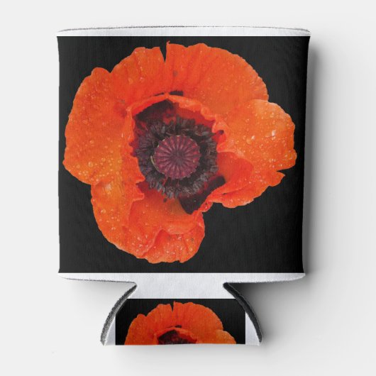 Mohnblüte nach dem Regen Dosenkühler (Vorderseite)