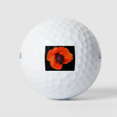 Mohnblüte nach dem Regen Golfball (Vorderseite)