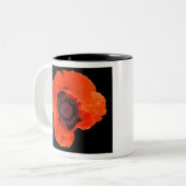Mohnblüte nach dem Regen Zweifarbige Tasse (Vorderseite Links)
