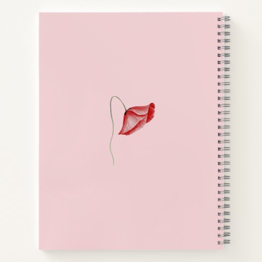 Mohnblüte Notizblock (Rückseite)