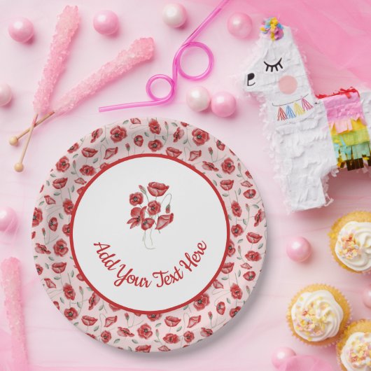 Mohnblüte Pappteller (Party)