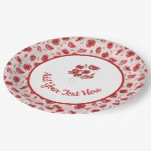 Mohnblüte Pappteller (Schrägansicht)