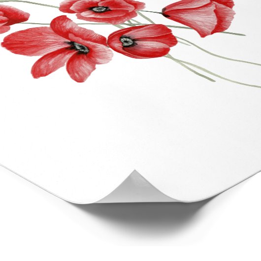 Mohnblüte Poster (Ecke)
