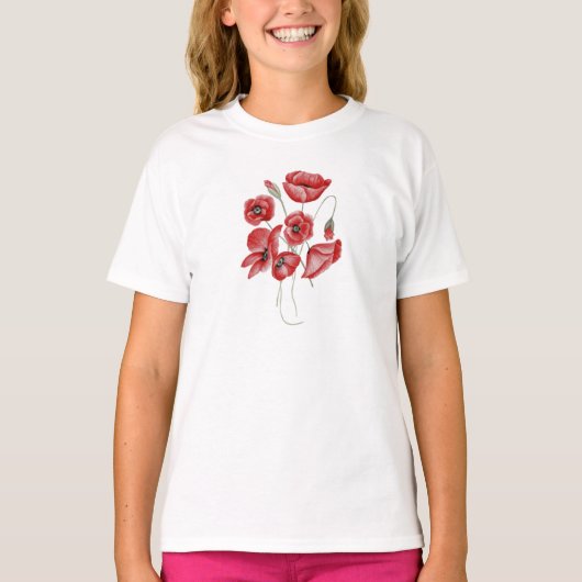 Mohnblüte T-Shirt (Vorderseite)