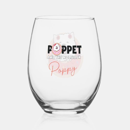 Mohnblüte Weinglas Ohne Stiel (Rückseite)