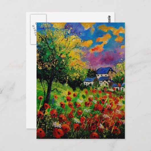 Mohnblüten 560110 postkarte (Vorne/Hinten)