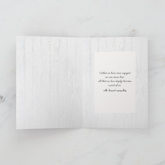 Mohnblüten-Beileid Karte (Innenseite)