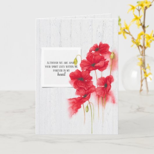 Mohnblüten-Beileid Karte (Gelbe Blume)