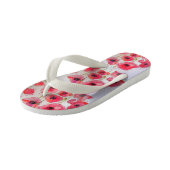 Mohnblüten Mohn Rote Popupfel Wasserfarben Strand Kinderbadesandalen (Schrägansicht)