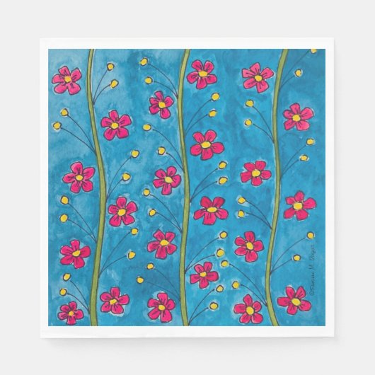 Mohnblüten Party Napkins Serviette (Vorderseite)