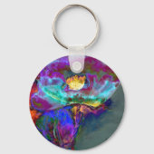 Mohnblütenfarbe lila schlüsselanhänger (Vorderseite)