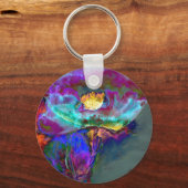 Mohnblütenfarbe lila schlüsselanhänger (Vorderseite)