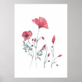 Mohnblütenmohn-Blume Poster (Vorne)