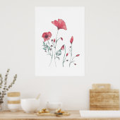 Mohnblütenmohn-Blume Poster (Küche)