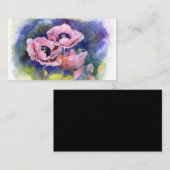 Mohnblütenmohnchen Mohnblütenblütenblüte Blume Visitenkarte (Vorne/Hinten)