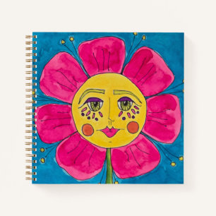 Mohnblütenriss-Spiral-Notebook Notizblock