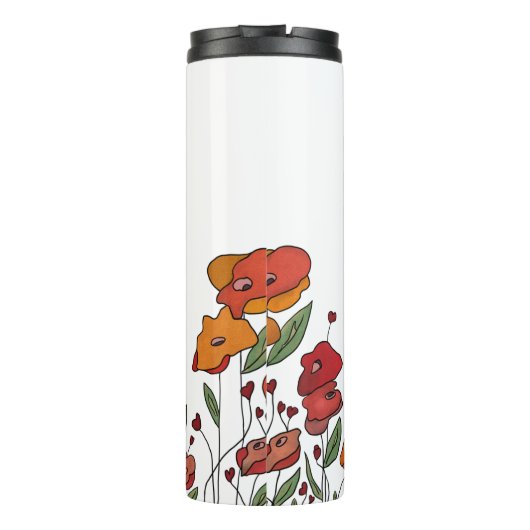 Mohnborte  thermosbecher (Rückseite)