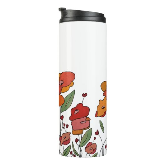 Mohnborte  thermosbecher (Nach rechts gedreht)