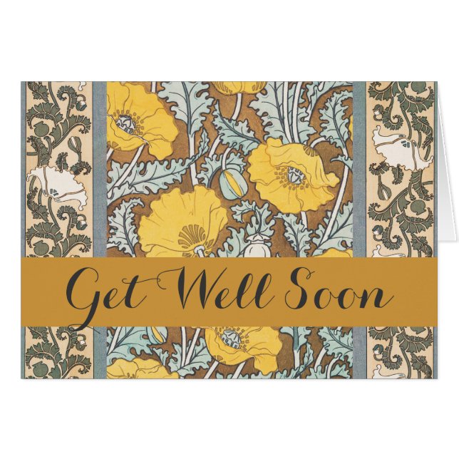 Mohndarstellung, gelbe Blume (Vorderseite (Horizontal))