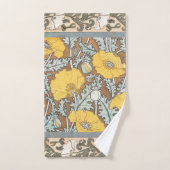 Mohndarstellung, gelbe Blume Badhandtuch Set (Handtuch)