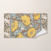 Mohndarstellung, gelbe Blume Badhandtuch Set (Handtuch)