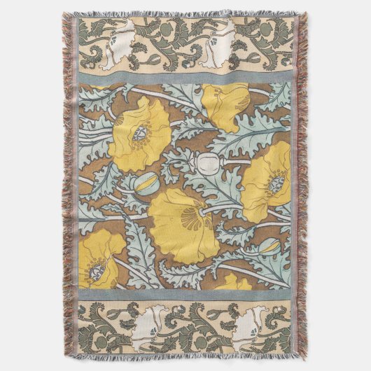 Mohndarstellung, gelbe Blume Decke (Vorderseite Vertikal)