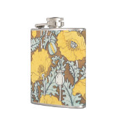 Mohndarstellung, gelbe Blume Flachmann (Links)