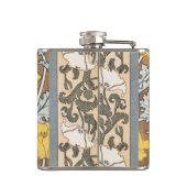 Mohndarstellung, gelbe Blume Flachmann (Rückseite)