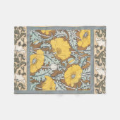 Mohndarstellung, gelbe Blume Fleecedecke (Vorderseite (Horizontal))